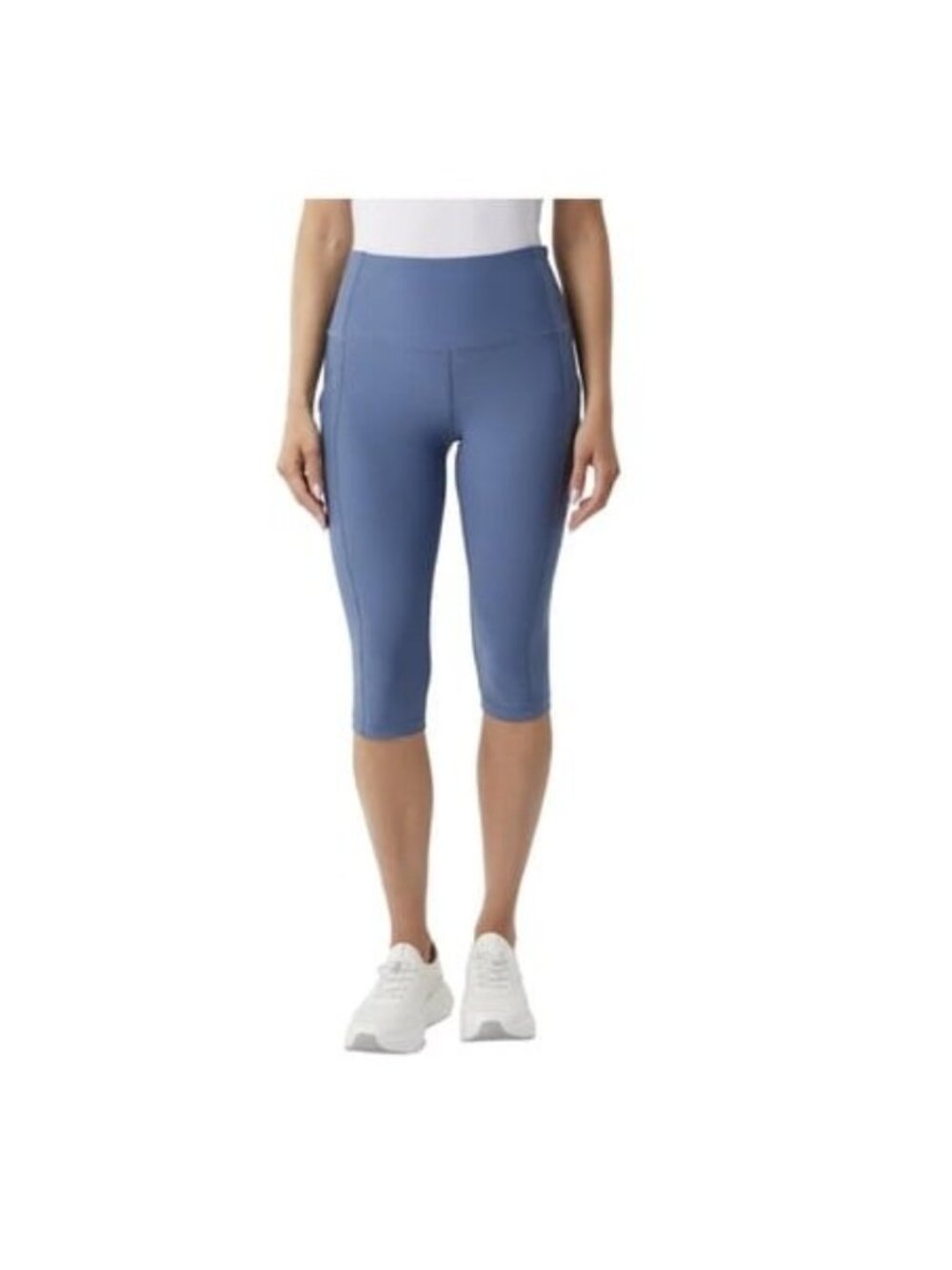 32 Degrees Cool Women Ribbed Crop Legging Pant Blue Medium New with tag